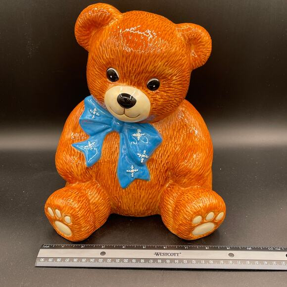 Pfaltzgraff Christmas Teddy Bear Cookie Jar - Picture 12 of 14